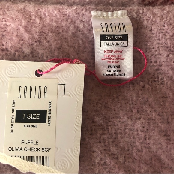 NWT Savida Olivia Check Scarf - Picture 5 of 10